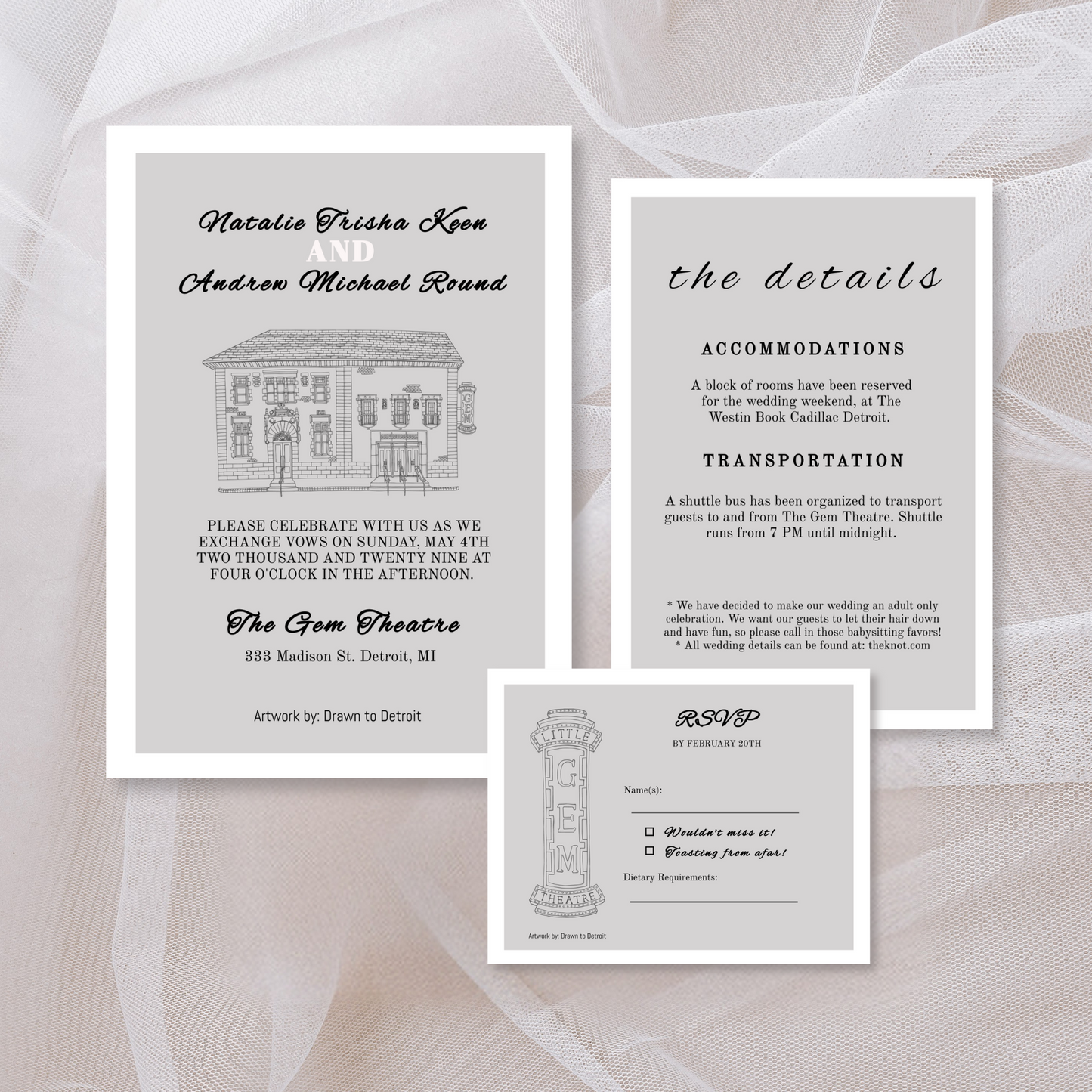 Gem Theatre Invitation Set