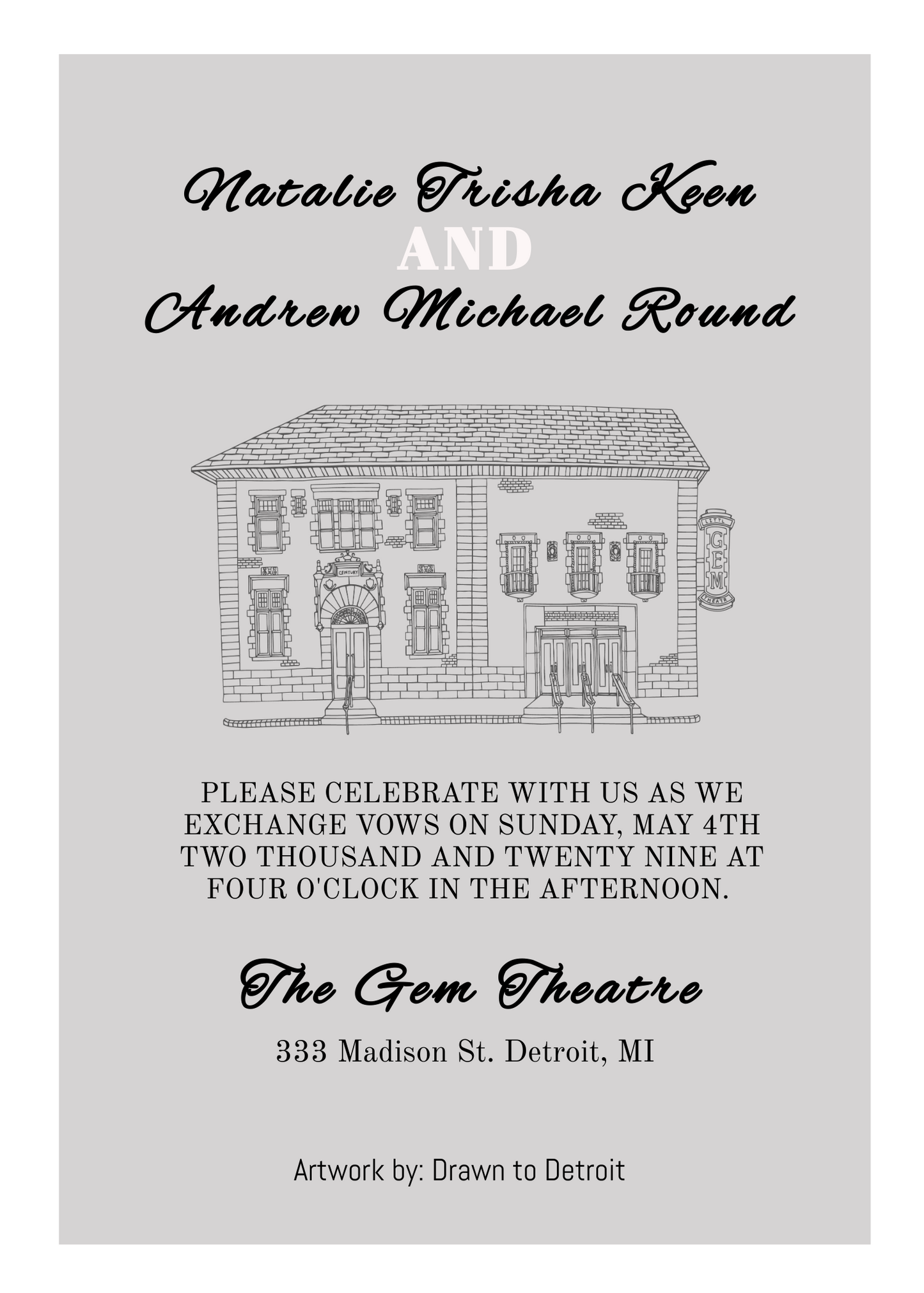Gem Theatre Invitation Set