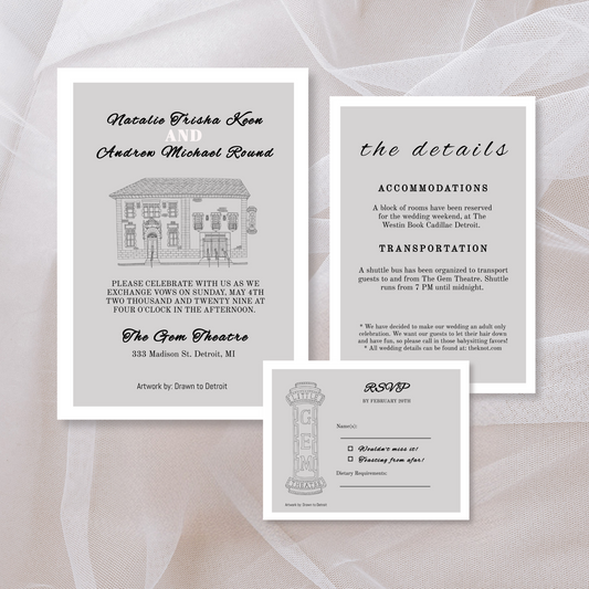 Gem Theatre Invitation Set